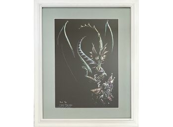 'First Tea' Signed By Nancy Chien-Eriksen Dragon Colored Giclee Print