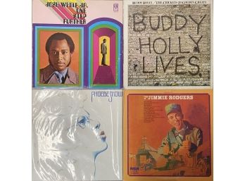 (4) Albums Including Buddy Holly, Josh White Jr, Jimmie Rodgers, & Phoebe Snow