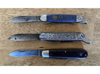 (3) Vintage Pocket Knives Including Camillus Cub Scout Knife
