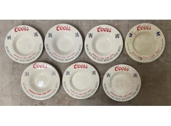 (7) Vintage Coors Ceramic Ashtrays