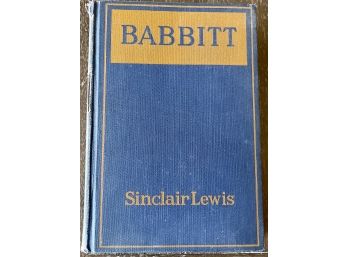 Babbitt Sinclair Lewis First Edition Book 1922 Blue & Gold Harcourt, Brace & Company