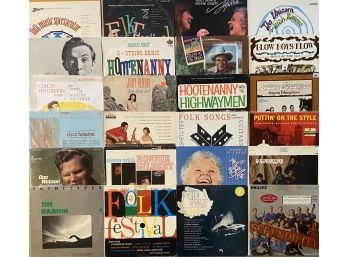(24) Assorted Albums Including Doc Watson, Hootenanny, & Many More