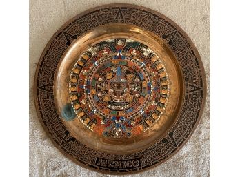 Copper Wall Plate Marked Mexico