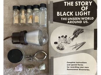 Vintage Black Light With Samples, Accessories, & Instructions (Works)