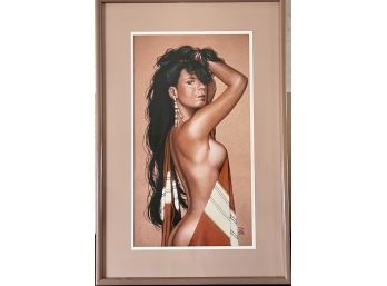 Teri  Sodd Signed Native American Limited Edition Print 57 Of 100 Professionally Framed And Matted