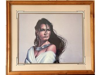 Teri  Sodd Native American Limited Edition Print 249 Of 500 Professionally Framed And Matted In New Mexico