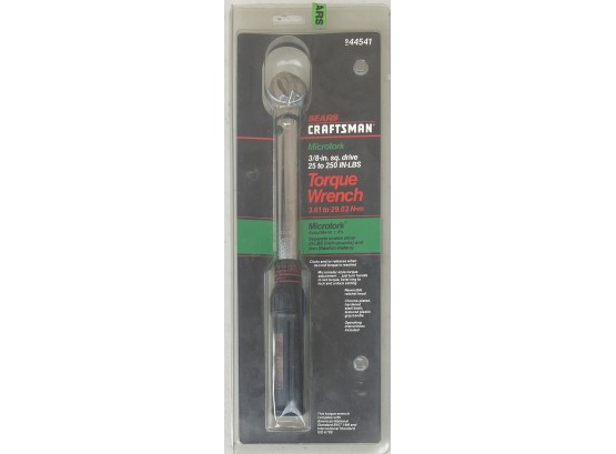 Sears Craftsman Microtork 3/8-in. Sq. Drive Torque Wrench With Original Packaging