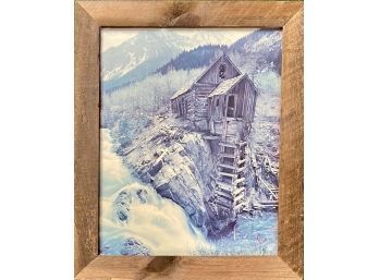 Crystal Mill Near Marble Colorado Print In Barn Wood Style Frame