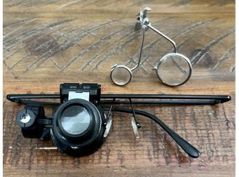 Jewelers Light Up Magnifying Glasses And Double Magnifying Glass Attachment For Watch Repair & Jewelry