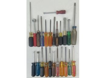 Assorted Screwdriver Lot - Philips, Flathead, Hex, & More