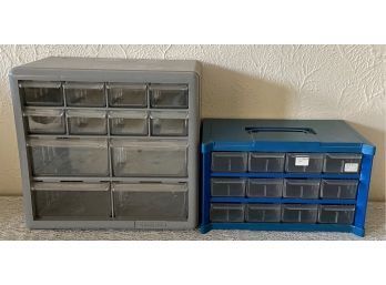 (2) Small Metal/plastic Organizers