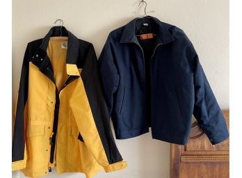 Carhart C48 Yellow XL Men's Coat And XL MJ22 Mechanics Jacket