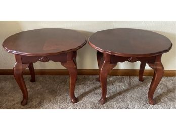 Pair Of Universal Furniture Cherry Side Tables