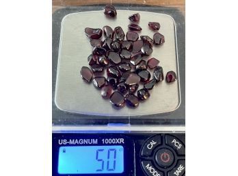 50 Carats Of Raw Garnets Assorted Shapes And Sizes