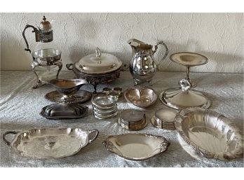 Large Collection Of Silver Plate Serving Pieces - International, Federal, Oneida, And More