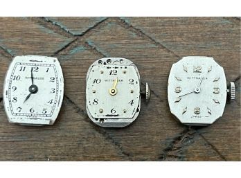 (3) Wittnauer Ladies 17 Jewel Watches Without Cases (as Is)