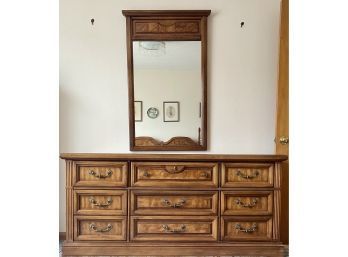 Vaughan Furniture Company Mid-Century 9 Drawer Dresser And Mirror