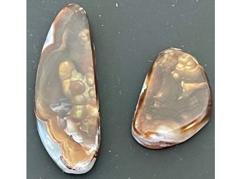 Polished Fire Agate Cabochons