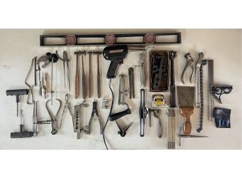 Assorted Tool Collection - Chasing Hammers, Flare Tools, Level, Tape Measure, & Much More
