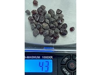 43 Carats Raw And Polished Natural Garnet For Jewelry Some Pieces Polished And Drilled For Stringing