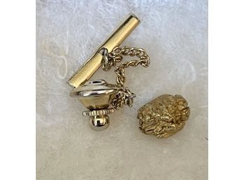 24KT Gold Nugget Tie Tack Weighs 2.8 Grams (nugget Only)