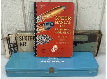 Wards Western Field Shotgun Cleaning Kit With Original Box & Speed Manual For Reloading Ammunition