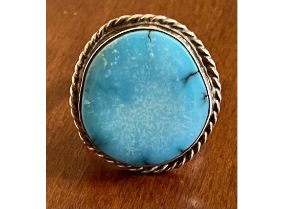Vintage Navajo Turquoise Ring Size 8
