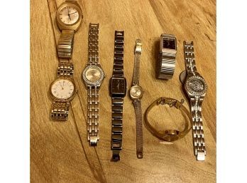 Collection Of Vintage Ladies And Men's Watches Including, Seiko, Gruen, Pulsar, Halston, TImex & More