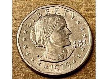 Susan B Anthony Liberty 1979 D One Dollar Coin  *Ungraded* Circulated Marked FG