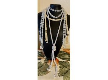 Vintage Lariat Seed Bead Necklace Lot