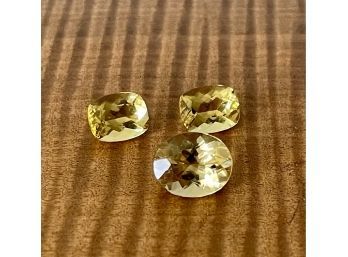 (3) Citrine Loose Faceted Gem Stones - 7 Cts. Total