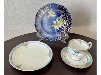 China Collection -germany Saxe Altenburg Plate, Meito China Hand Painted Plate, Royal Collection Cup & Saucer