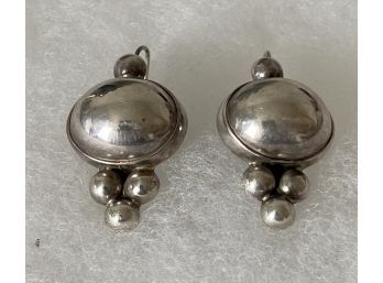 Vintage Sterling Silver 925 Mexico Ball Earrings