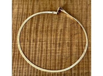 14K Gold Italy Herringbone Bracelet - 1.2 Grams - 7' Long