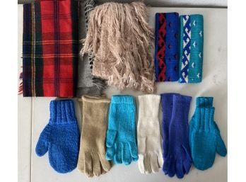 Collection Of Winter-ware Including Gloves, Scarves, And Head Warmers - Including Lands End
