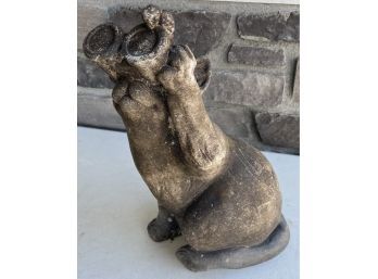 Curious Cat Stone Yard Art