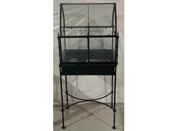 Wrought Iron And Glass Lift Top Cage/Terrarium