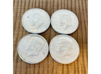 (4) Kennedy Silver Half Dollar Coins All 1964 (2 Of 2)