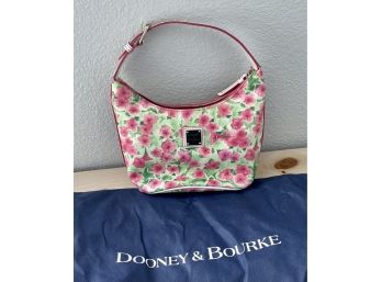1975 Floral Dooney & Bourke Handbag With Extra Strap In Original Bag