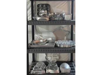 Large Lot Of Assorted Size And Shape Baking Pans