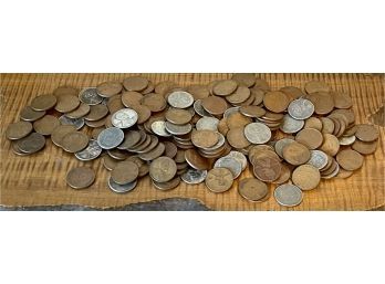 Large Collection Of Wheat Back Pennies Including War Pennies
