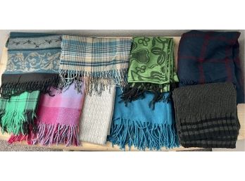Large Collection Of Assorted Color Scarves