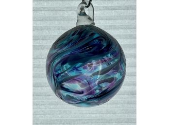 Hand Blown Art Glass Multicolor Ball
