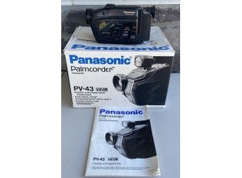Panasonic Palmcorder PV-43 With Original Box And Manual