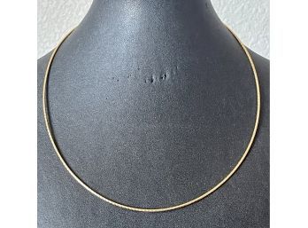 Gold Tone Italy Sterling Silver Choker Style Necklace