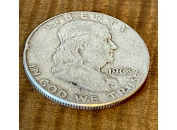 Franklin Silver Half Dollar Coin 1963