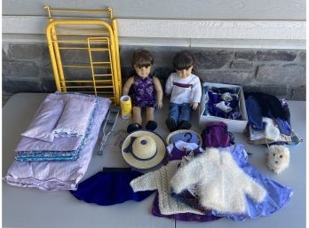(2) Pleasant Company Dolls With A Variety Of Accessories