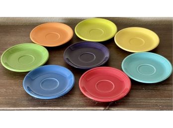 (8)  P86 Homer Laughlin China Company Fiestaware Assorted Colored Saucers