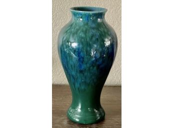 Vintage Royal Haeger USA Blue & Green Drip Style Vase 4031