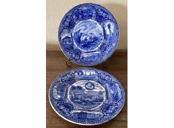 (2) Ye Olde Historical Pottery Plates - No4 & No5
